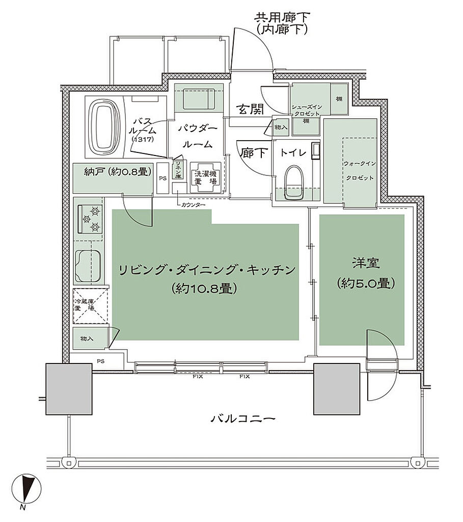 シティタワー札幌すすきの 間取り H
