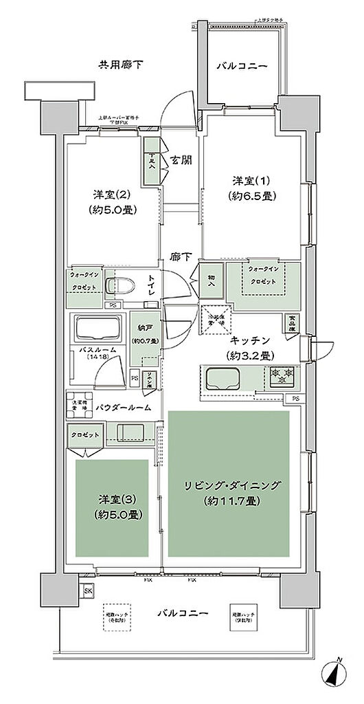 シティテラス登戸 間取り F