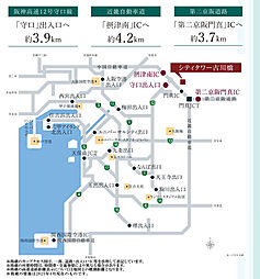 シティタワー古川橋 アクセス図