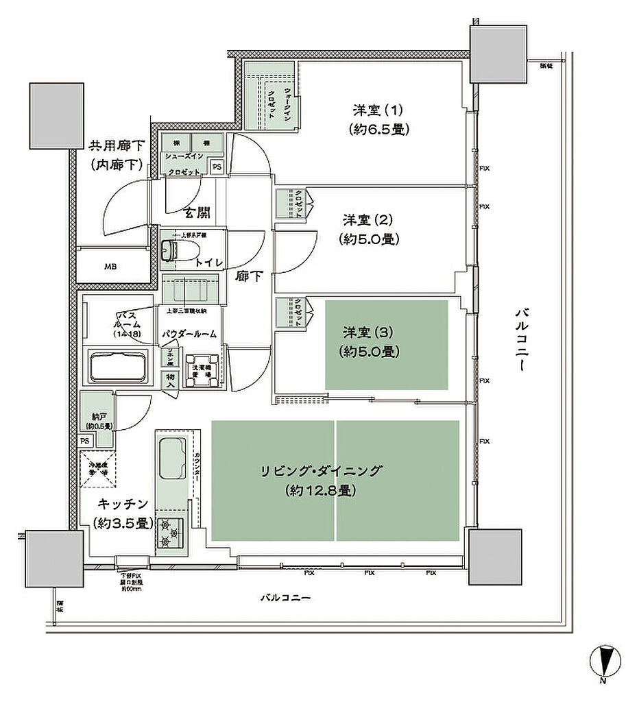 シティタワー古川橋 間取り A-3