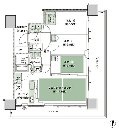 シティタワー古川橋 間取り A-3