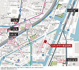 シティタワー東京田町 現地案内図