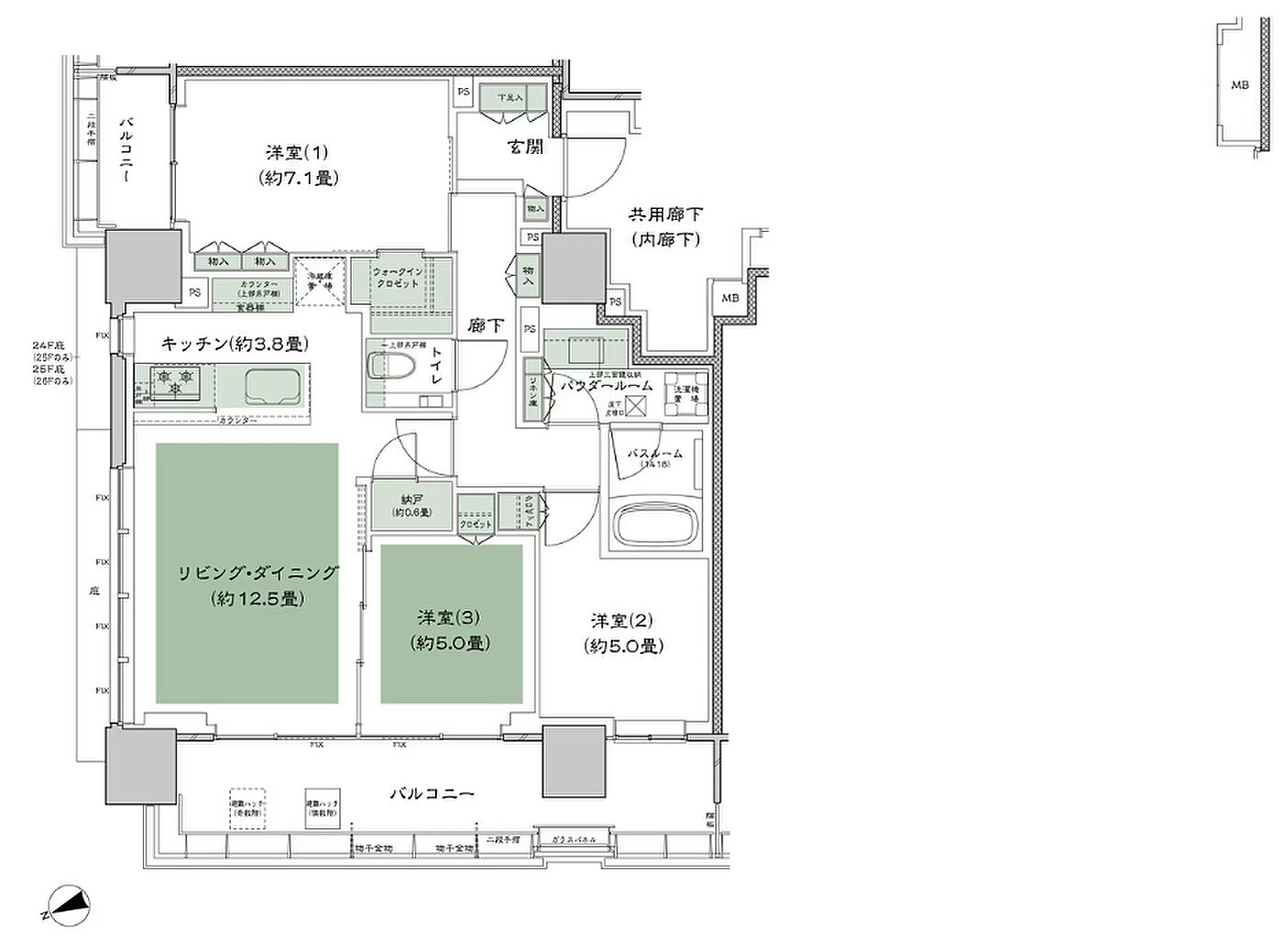 シティタワー東京田町 間取り J-3