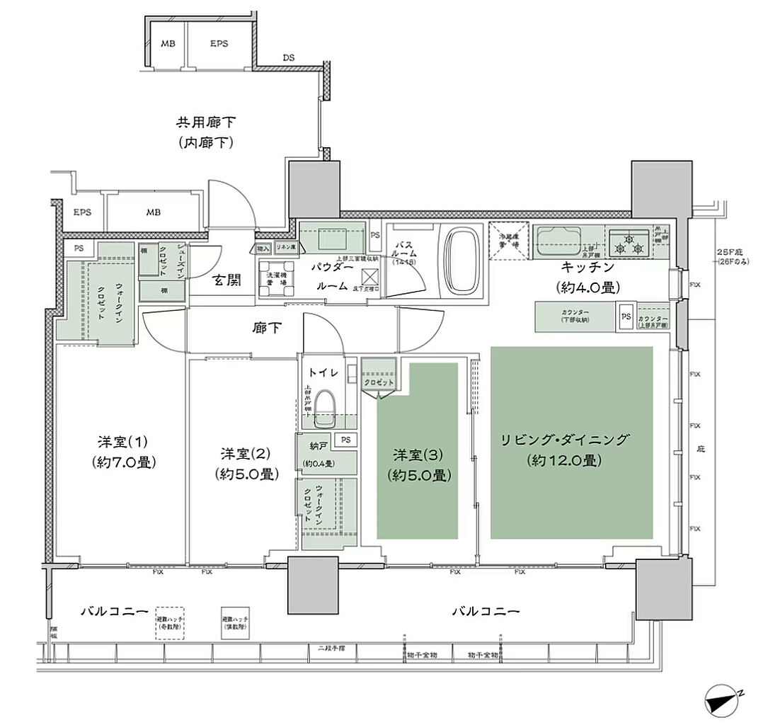シティタワー東京田町 間取り L-3