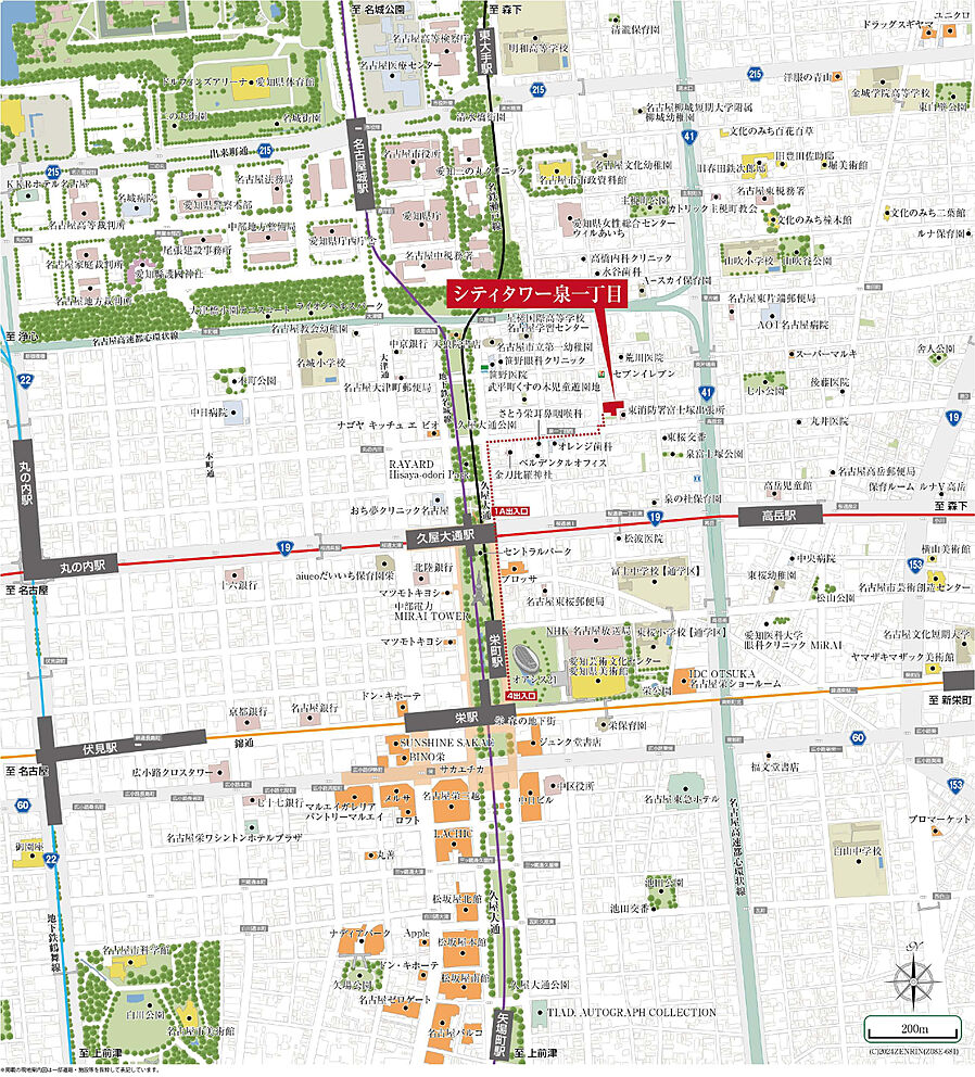 シティタワー泉一丁目：案内図