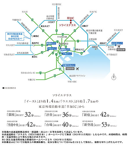 ソライエテラス　イースト アクセス図