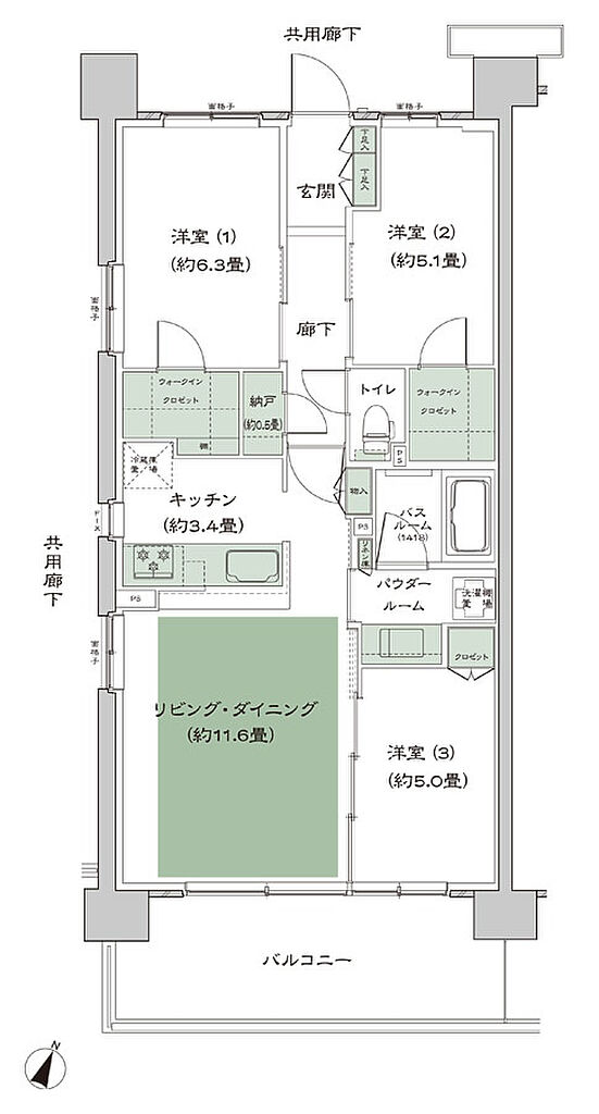 ソライエテラス　ウエスト 間取り H-C17