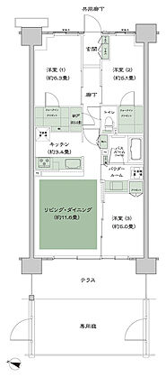 ソライエテラス　ウエスト 間取り F-C2'g（W115）