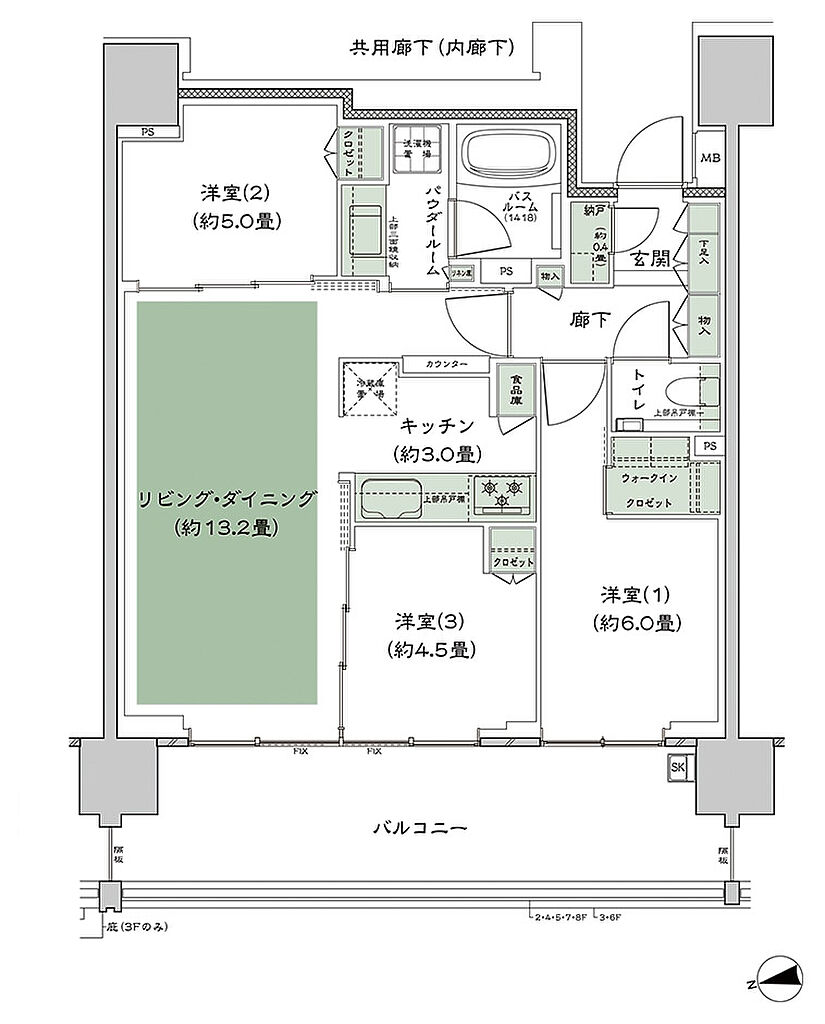 シティハウス調布小島町 間取り B-3