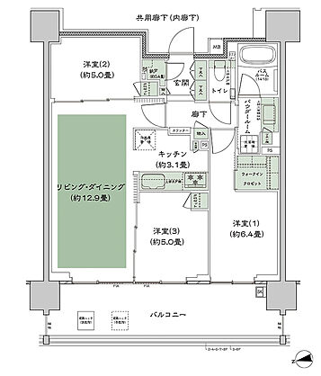 シティハウス調布小島町 間取り Cb-3