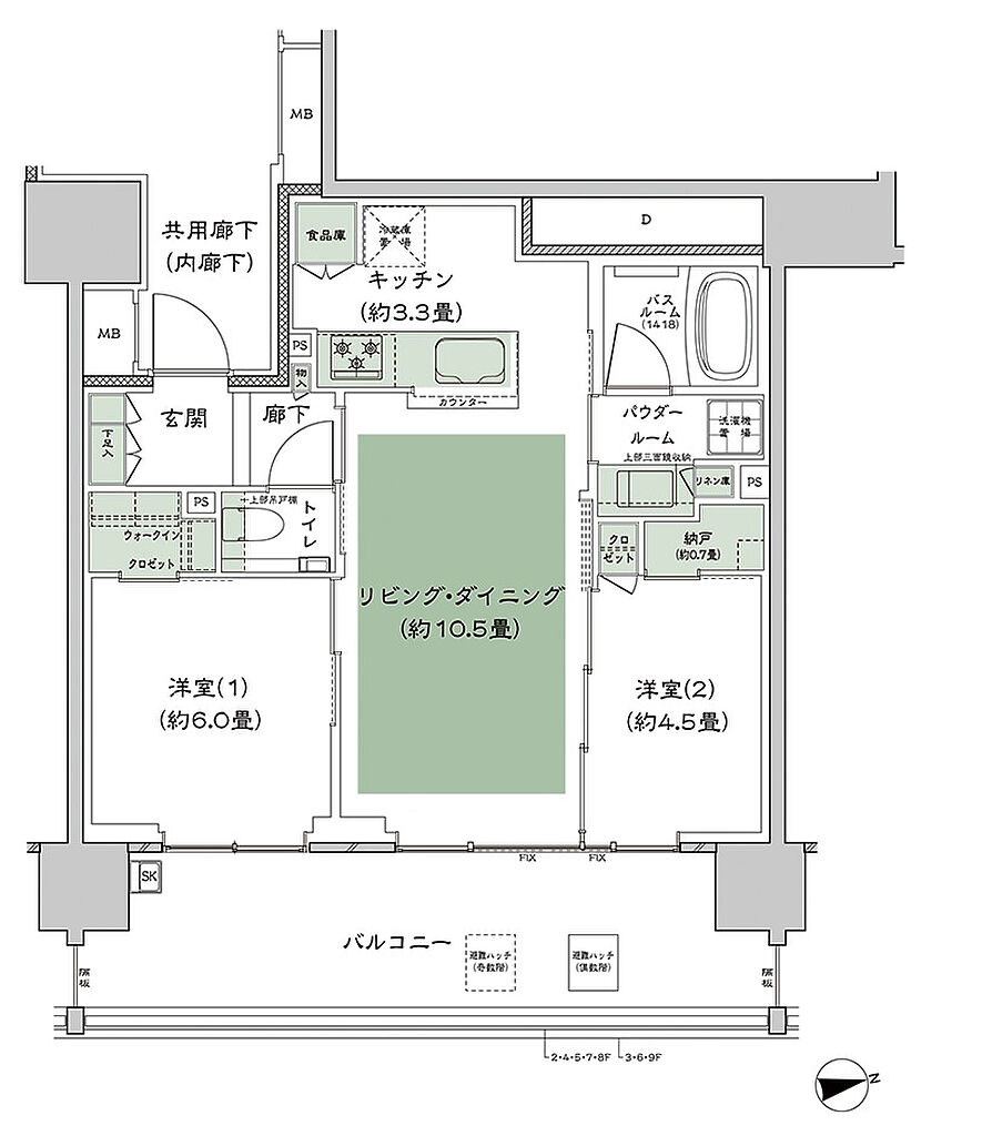 シティハウス調布小島町 間取り Fa-2