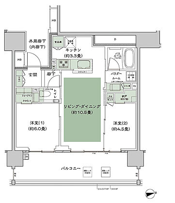 シティハウス調布小島町 間取り Fa-2