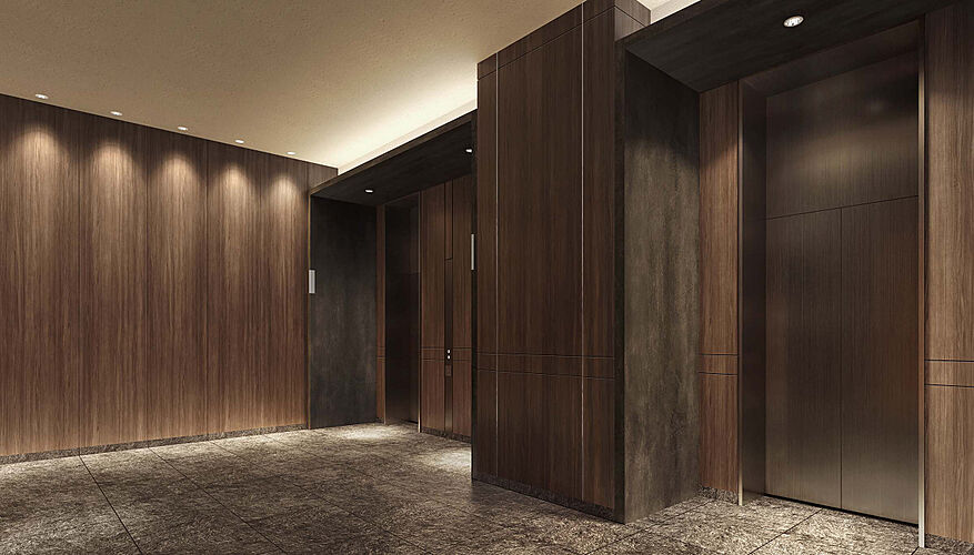 W CITY TOWERS WEST エレベーターホール（3階）完成予想図
