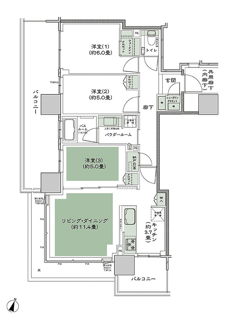 W CITY TOWERS 間取り WE-3