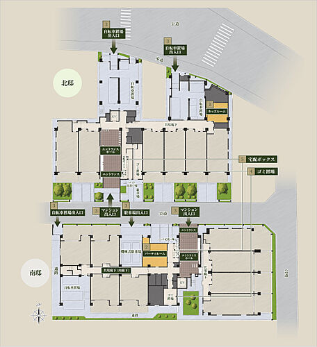 シティハウス京都二条城　北邸 敷地配置図