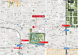シティハウス京都二条城　南邸 現地案内図