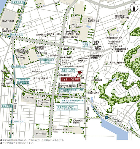 ライオンズ東翠町 現地案内図