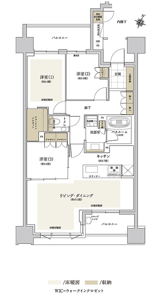 ザ・ライオンズ覚王山 間取り F2