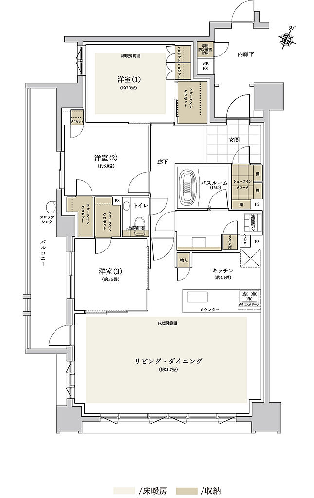 ザ・ライオンズ覚王山 間取り D2