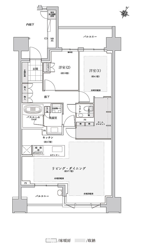 ザ・ライオンズ覚王山 間取り E2