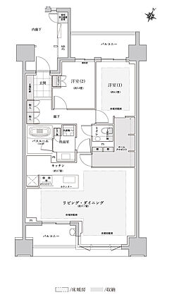 ザ・ライオンズ覚王山 間取り E2