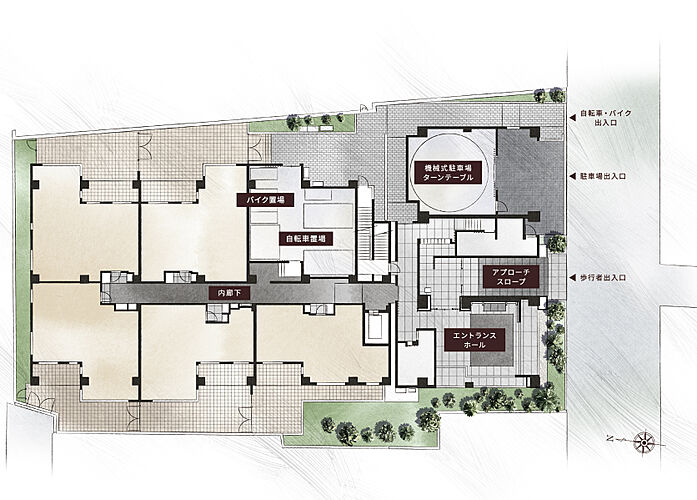 ザ・ライオンズ大岡山 敷地配置図