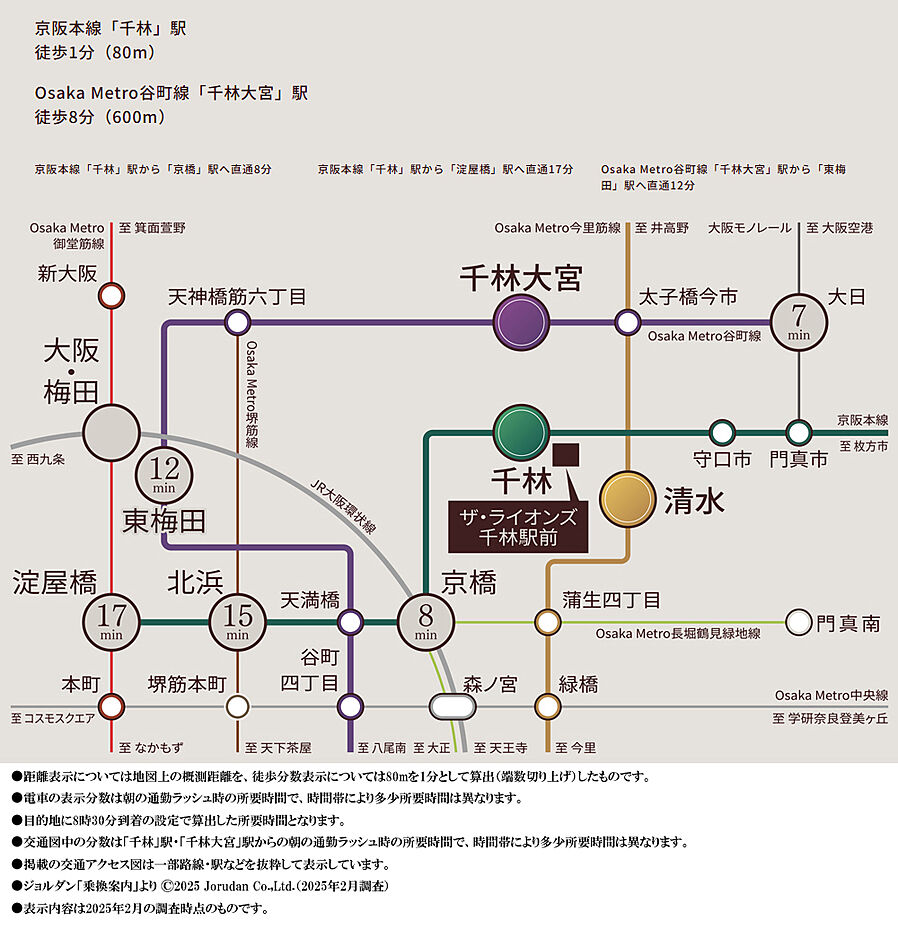 ザ・ライオンズ千林駅前：交通図
