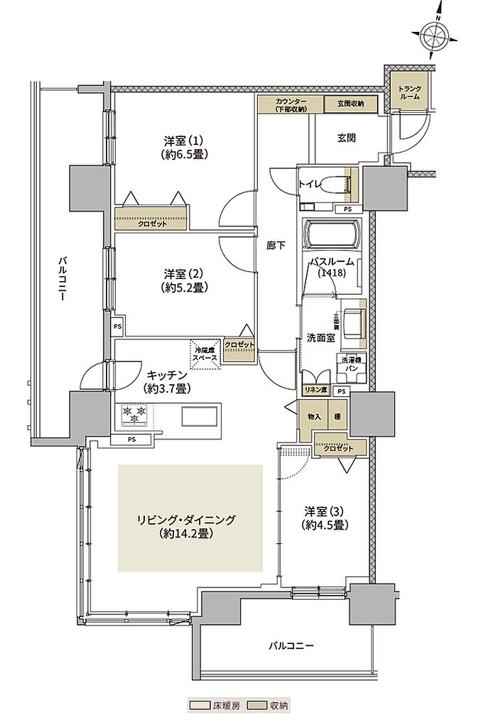ザ・ライオンズ札幌北九条 間取り D2