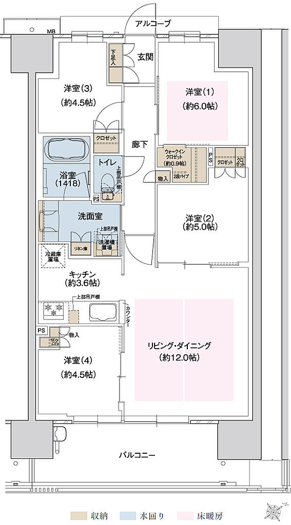 ウエリス島本 間取り MG