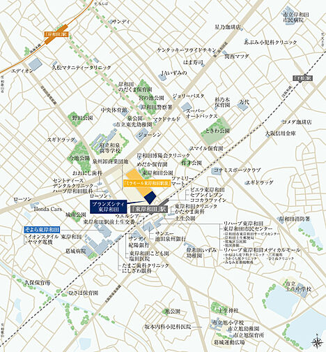ブランズシティ東岸和田 現地案内図