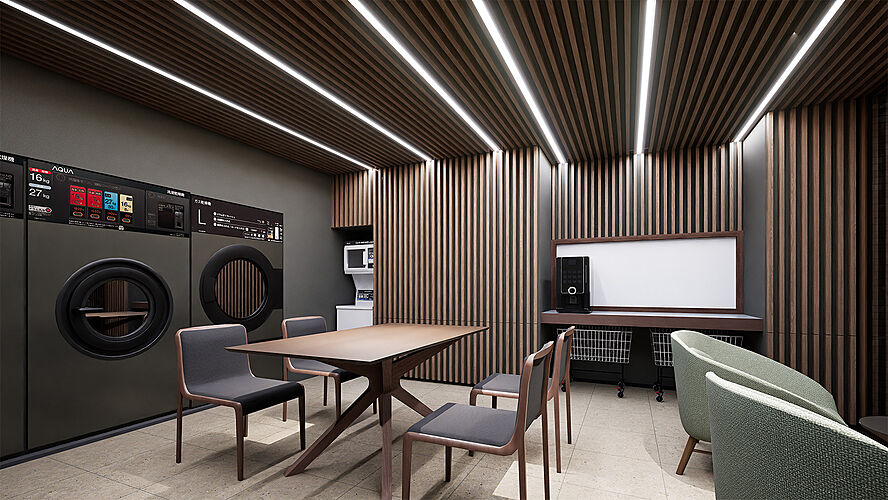 ブランズシティ品川ルネ キャナル ランドリー＆カフェ完成予想CG