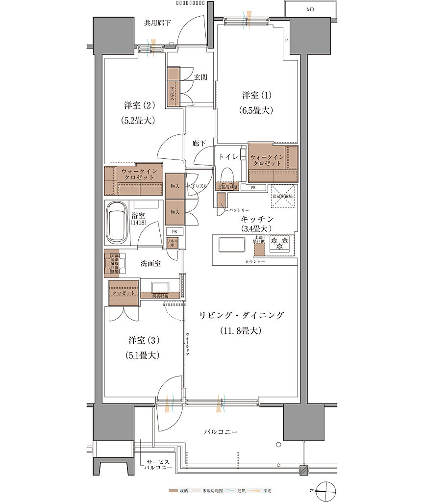 ブランズシティ品川ルネ キャナル 間取り A3