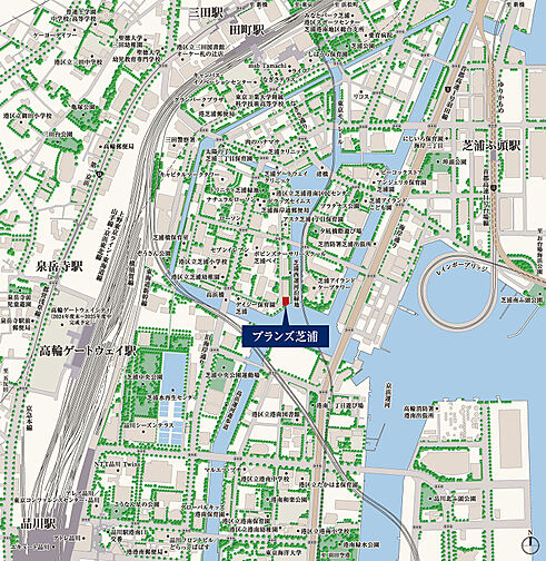 ブランズ芝浦 現地案内図