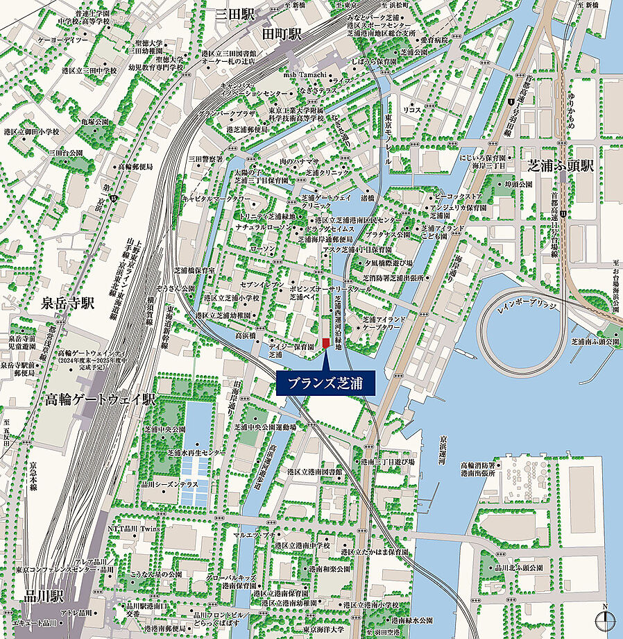 ブランズ芝浦：案内図