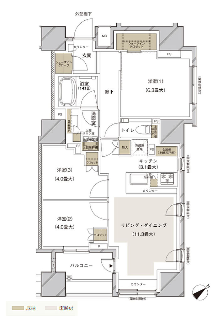 ブランズ武蔵小山 間取り F