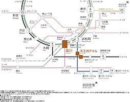 ブランズシティ品川テラス アクセス図