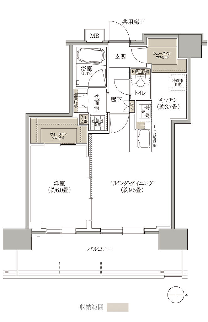 ブランズタワー西宮 間取り J【SELECT PLAN】