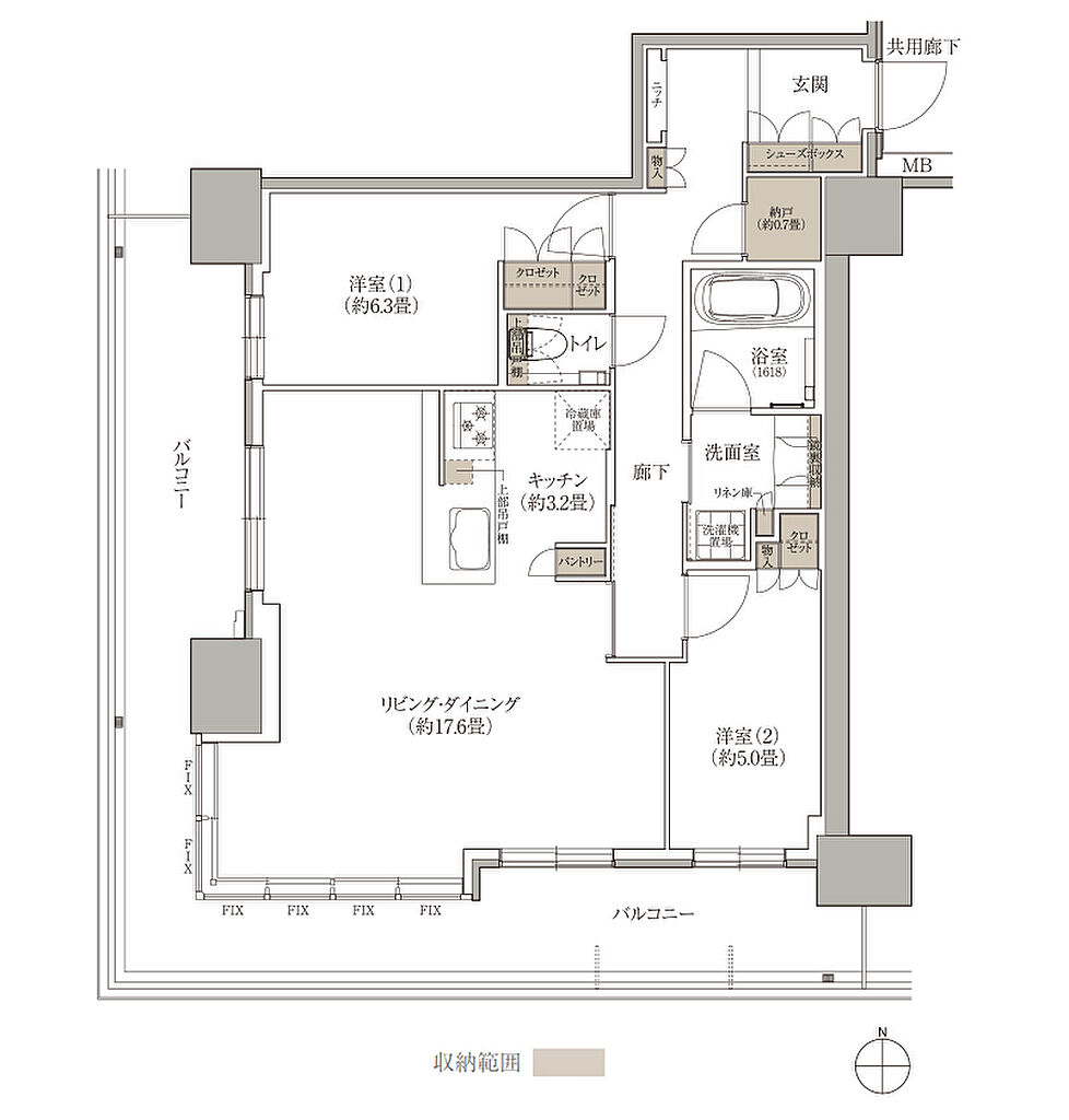 ブランズタワー西宮 間取り D【SELECT PLAN1】
