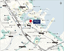 ブランズタワー横浜北仲 現地案内図