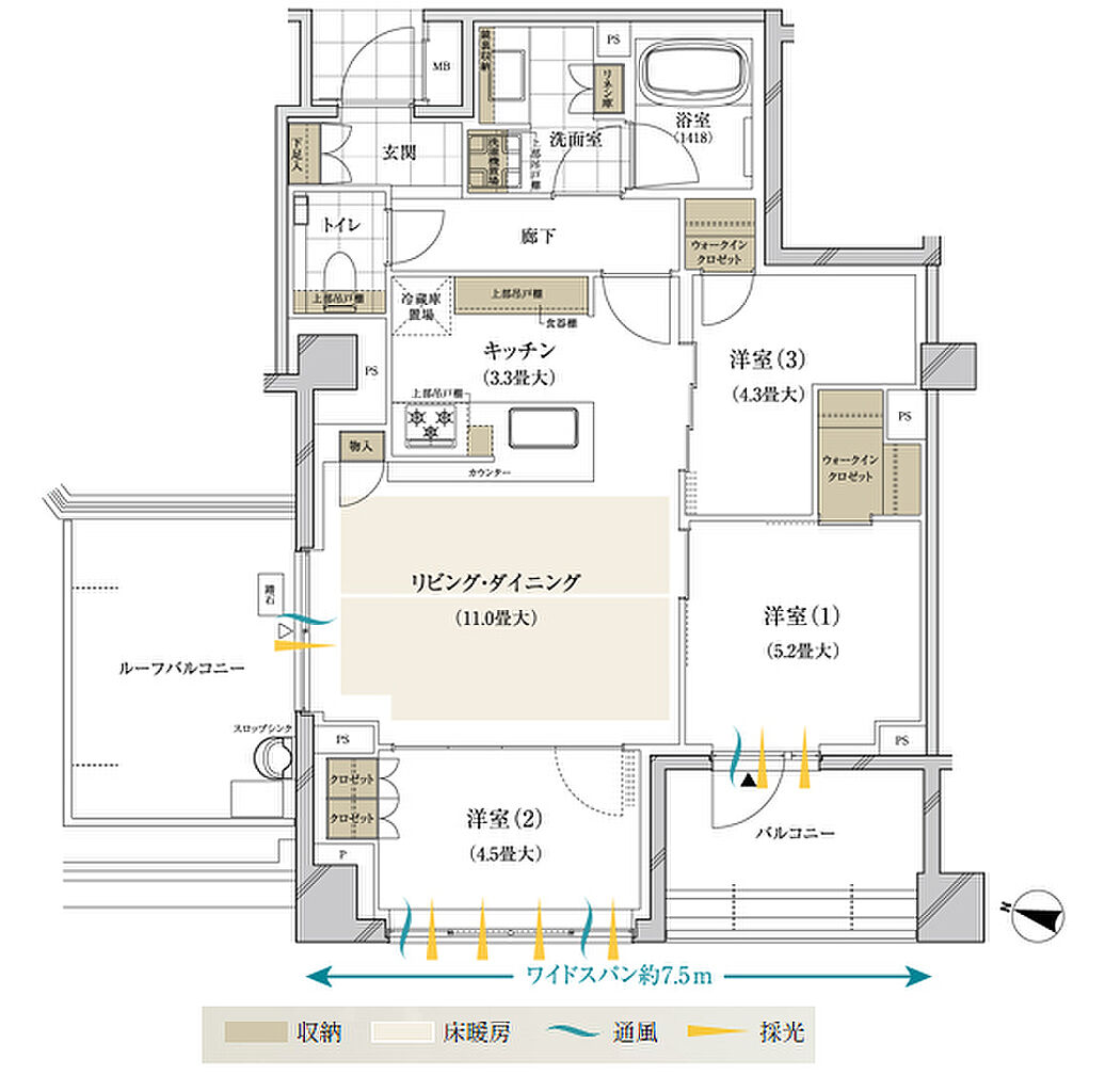 ブランズ西小山 間取り P