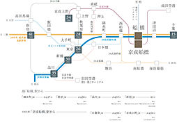 ブランズシティ船橋ビアレ アクセス図