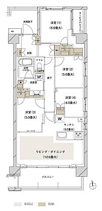 ブランズシティ船橋ビアレ 間取り 2-A2