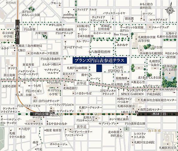 ブランズ円山表参道テラス 現地案内図