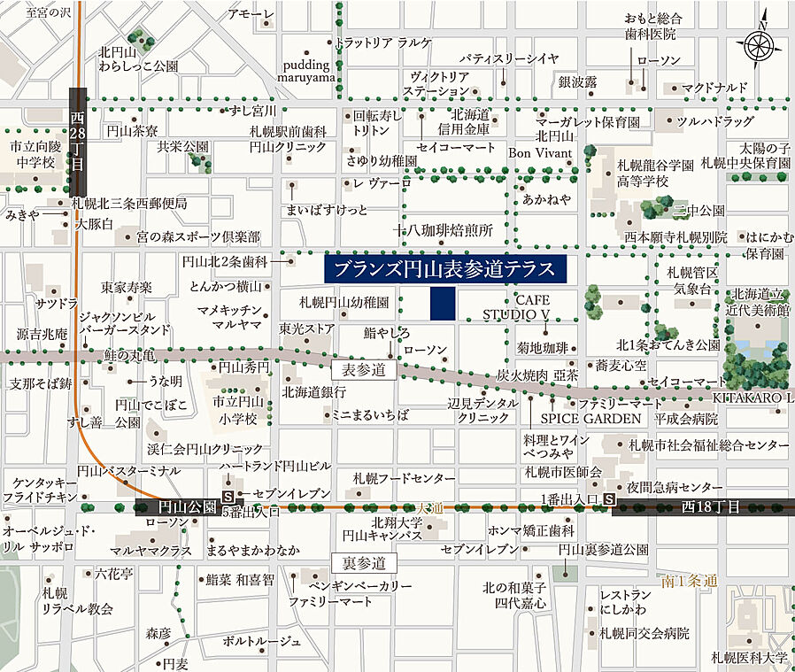 ブランズ円山表参道テラス：案内図