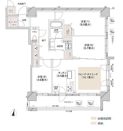 ブランズ円山表参道テラス 間取り B