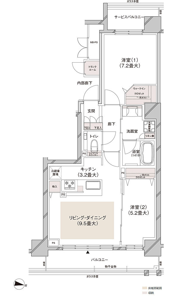 ブランズ円山表参道テラス 間取り C