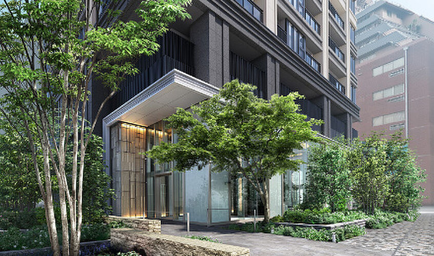 Brillia Tower 北浜 現地周辺写真/エントランスアプローチ完成予想CG