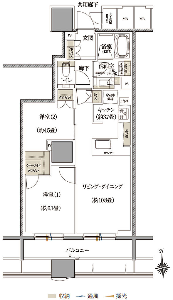 Brillia 神戸旧居留地 間取り C