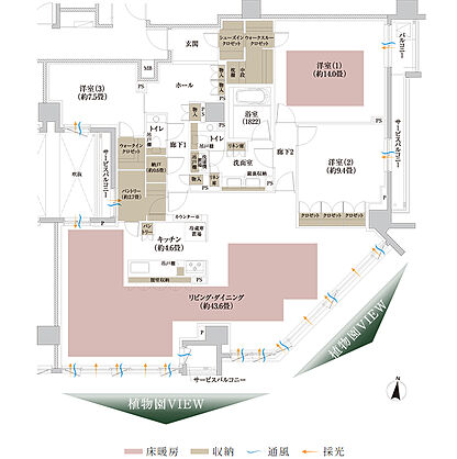 Brillia 京都北山 The Residence 間取り K