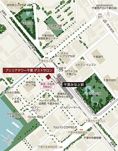 Brillia Tower 千葉 モデルルーム案内図